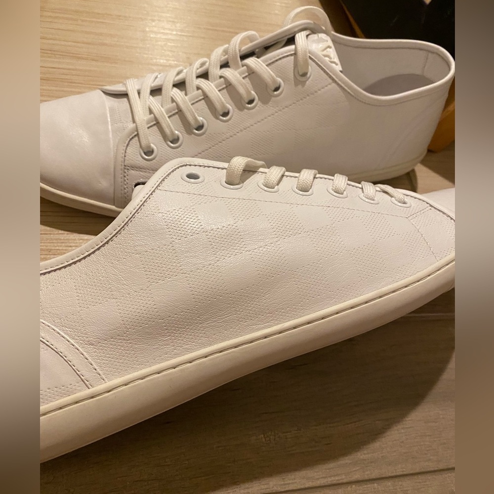Louis Vuitton Daimler Pattern White Canvas Low Sneakers - Picture 2 of 13